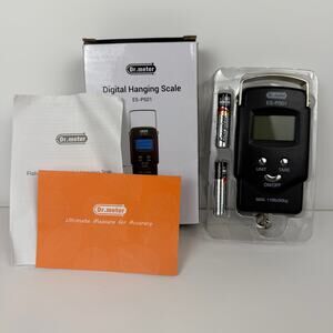 Digital Hanging Scale Fishing Dr. Meter Backlit LCD Display AAA Batteries In Box